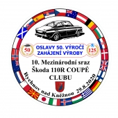 10. Setkání vozů Škoda 110R Coupé u příležitosti OSLAV 50. VÝROČÍ ZAHÁJENÍ SÉRIOVÉ VÝROBY Š110R COUPÉ