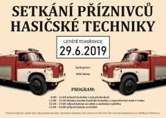 Sraz příznivců hasičské techniky na letišti v Tchořovicích u Blatné 29.6.2019.